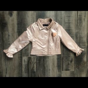 Toddler Girls Faux Leather Jacket Bundle